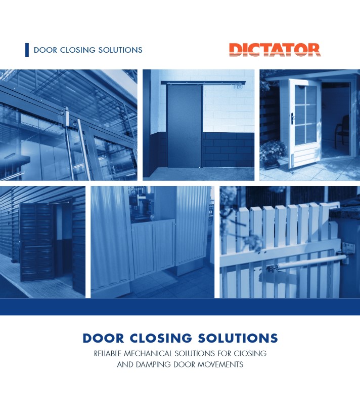 Door closing solutions with back checks provides a controlled opening of the door