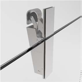 Mounting kit for all-glass doors gluing